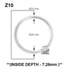 Direct Fit Air-Tite Z10 10. oz. Silver Round Coin Capsule Measurement Guide